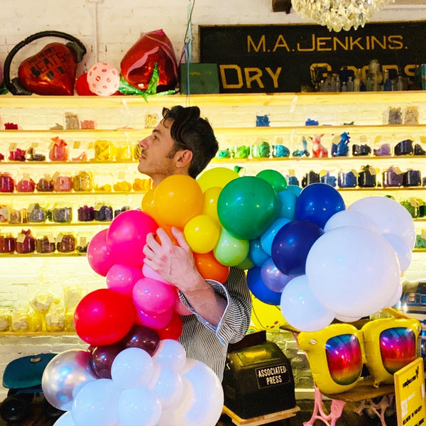 Mini Organic Rainbow Balloon arch