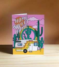 Home Sweet  Cactus Greeting Card