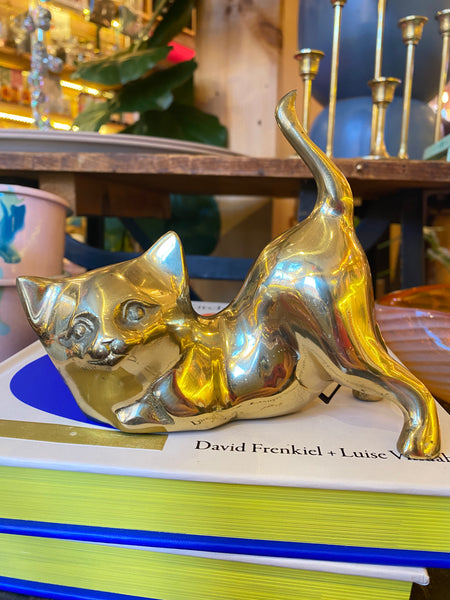 Vintage Brass Cat