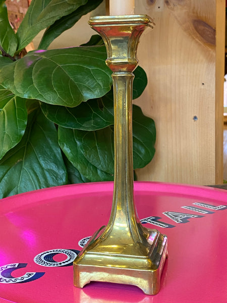 Vintage Extra Tall Brass Candle Holder