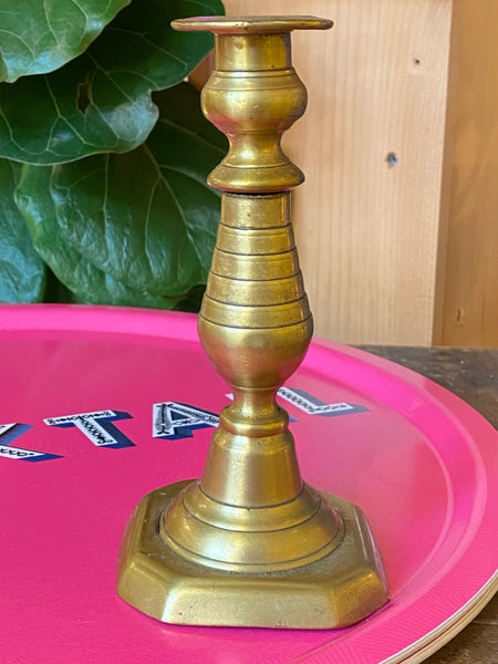 Vintage Tall Brass Candle Holder