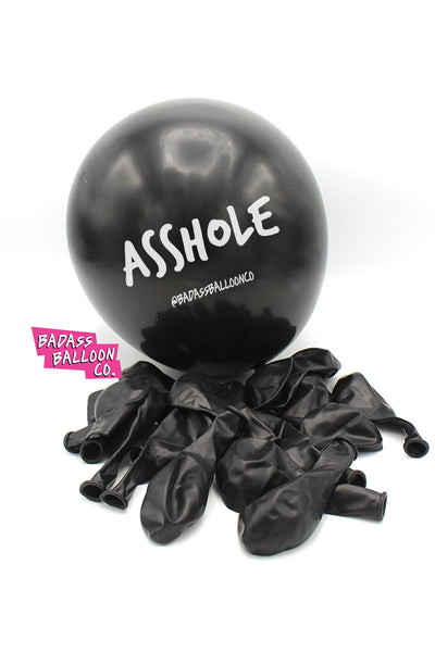 Single Rude-Ass Balloon (Assorted Colors)  - 'Asshole'