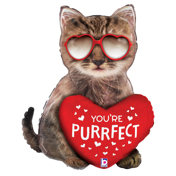 26" You're Purrfect Cat Sunglasses Balloon