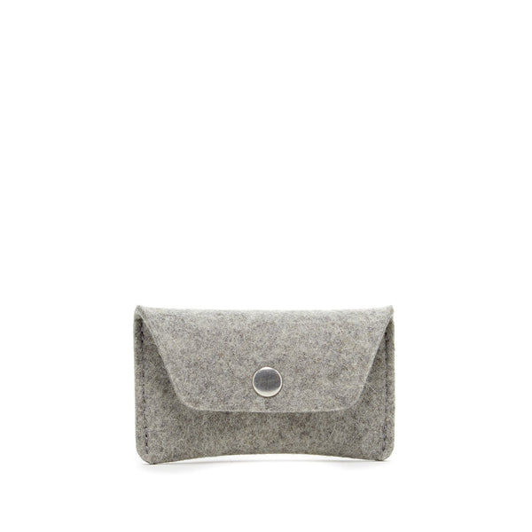 Merino Wool Felt Card Case Grey Graf Lantz 