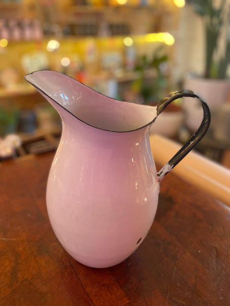 Vintage Swedish Lg. Enamel water pitcher