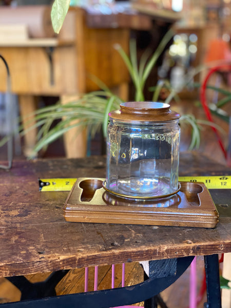 Vintage Walnut & Glass Humidor
