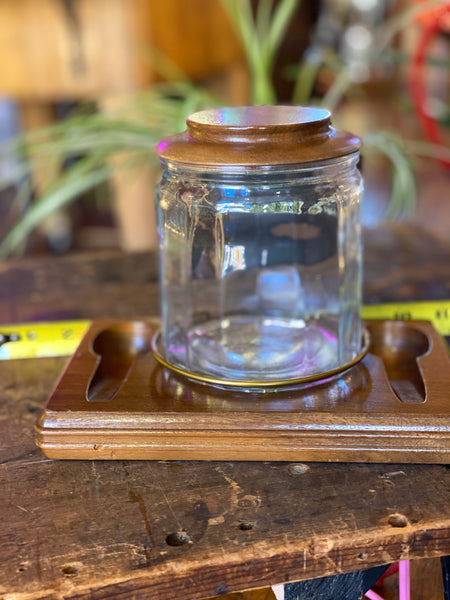 Vintage Walnut & Glass Humidor