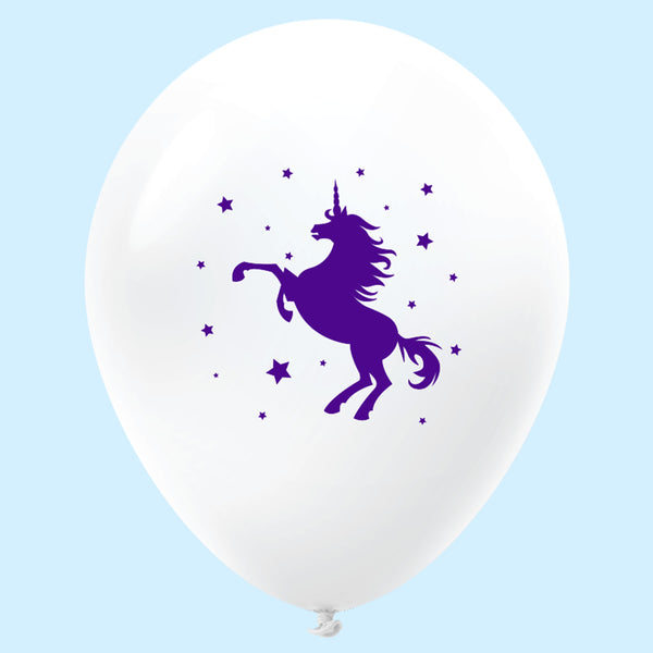 11" Transparent Unicorn  Helium Balloon