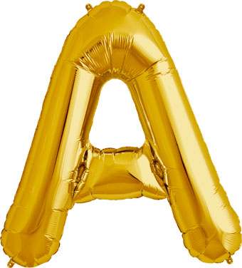 Letter 'A' Gold Foil Balloon