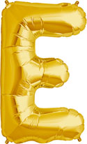 Letter 'E' Gold Foil Balloon