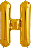 Letter 'H' Gold Foil Balloon
