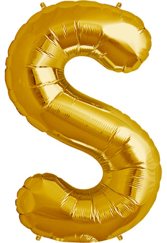 Letter 'S' Gold Foil Balloon