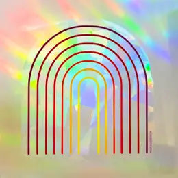 Retro Rainbow Suncatcher Window Decal