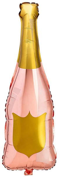 Rose Gold Champagne Bottle Mylar Balloon