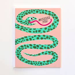 Miss You Snake Card