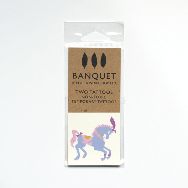 Pretty Pony Pack of 2 Temporary Tattoos by Banquet