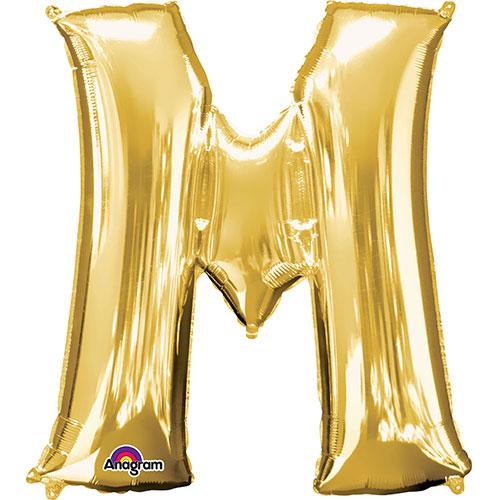 Letter 'M' Gold Foil Balloon