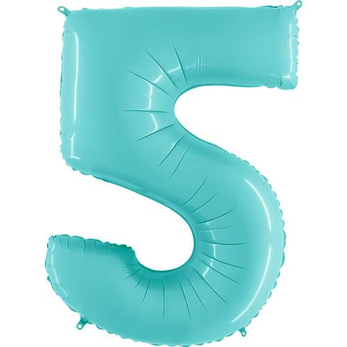 baby blue five foil number helium balloon delivery pittsburgh