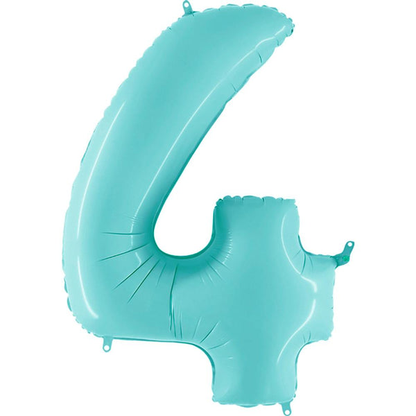 baby blue four foil number helium balloon delivery pittsburgh