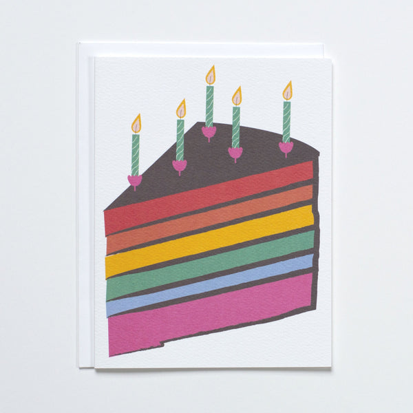 Rainbow Cake Birthday Card