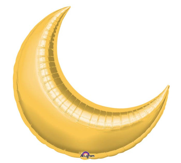 Jumbo 35" Foil Metallic Crescent Moon (more options)