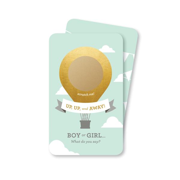 Hot Air Balloon Gender Reveal Cards