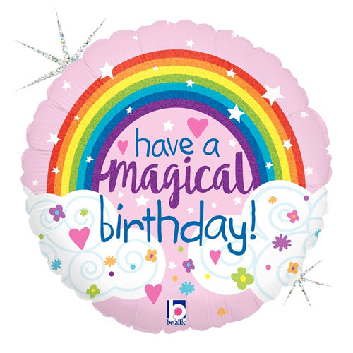 18" Holographic Magical Birthday Balloon