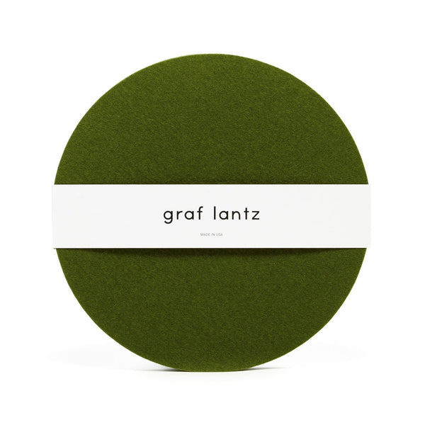 Graf Lantz Round Felt Trivet- Loden Green