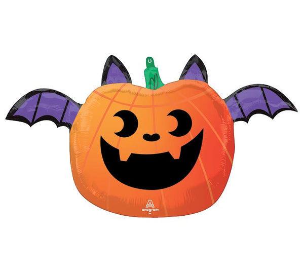 26" Halloween Pumpkin Bat Balloon