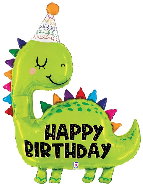 Large Happy Birthday Dinosaur Balloon