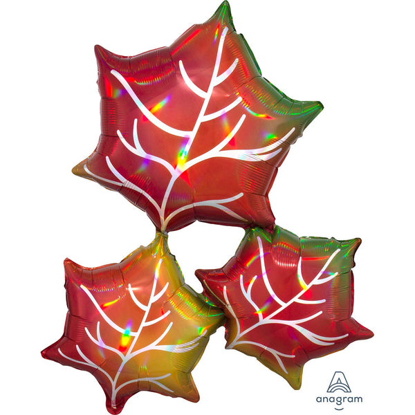 30" Iridescent Leaves Balloon
