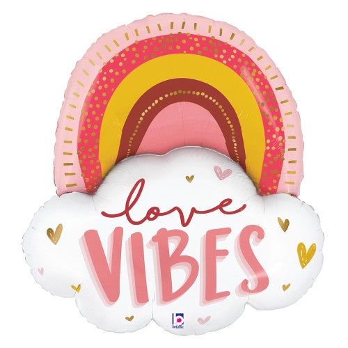 26" Boho Love Vibes Rainbow Balloon