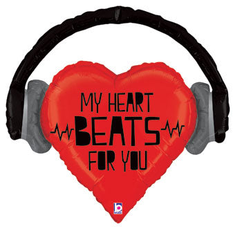 18" Mylar My Heart Beats for You Balloon