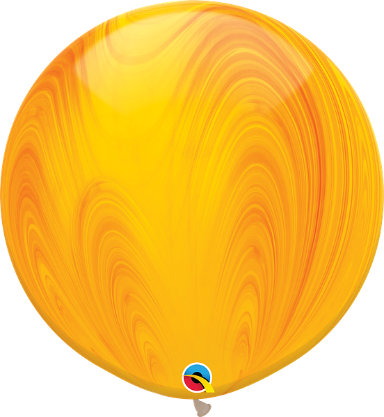 3' Agate Orange Balloon