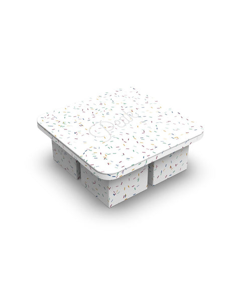 Peak Ice Works Extra Large Ice Cube Tray- White Confetti/Sprinkles