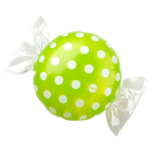 18" Candy Wrapper Polka Dot- Green