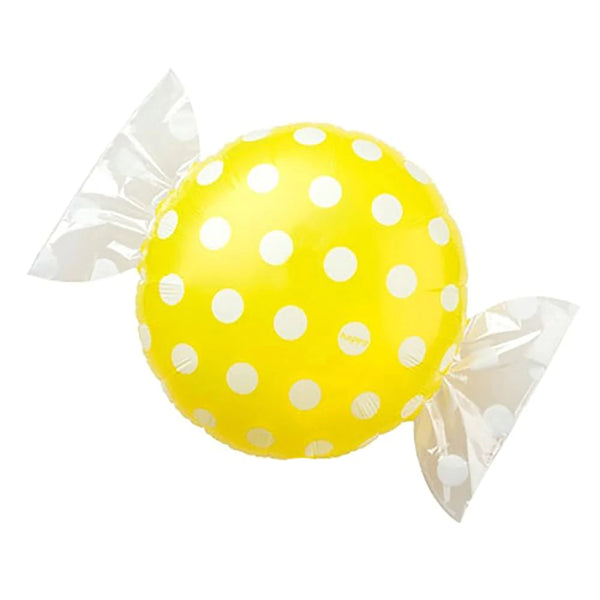 18" Candy Wrapper Polka Dot - Yellow