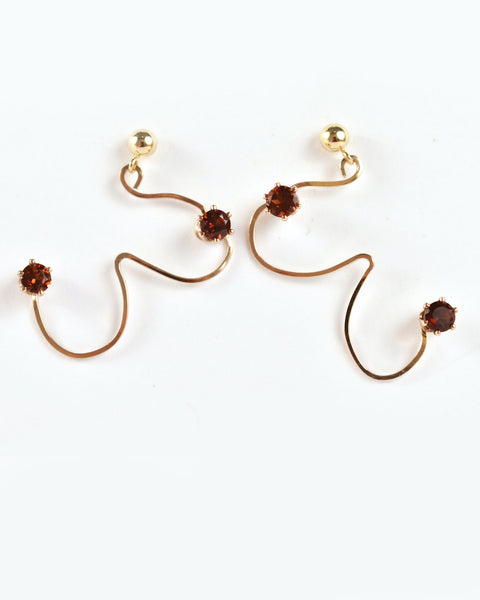 Gold Tata Earrings by RA HA Jewelry
