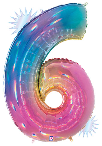 rainbow six foil number helium balloon delivery pittsburgh