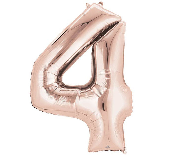 34" Foil '4' Number Balloon (more colors)