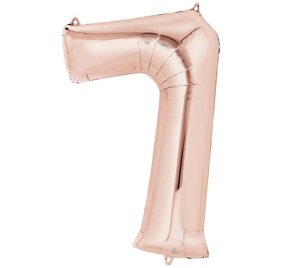34" Foil '7' Number Balloon (more colors)