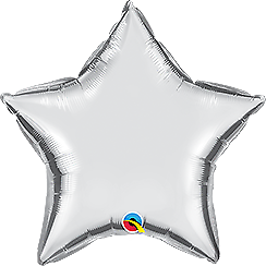 36" Silver Star Balloon