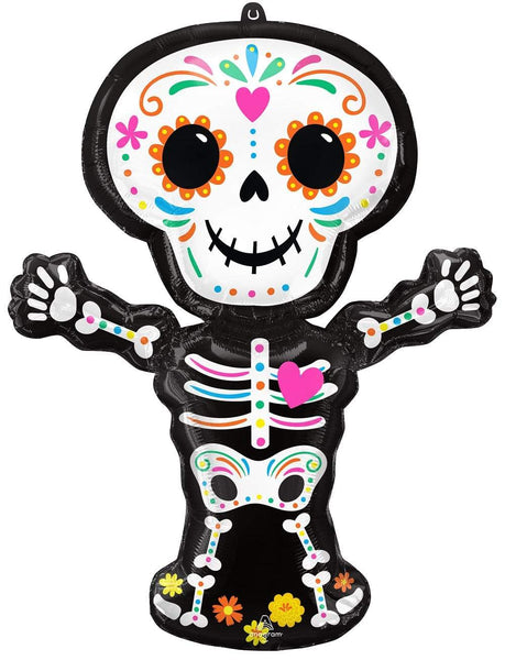 Day Of The Dead Standing Skeleton Balloon