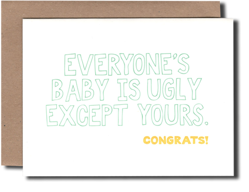 Baby Ugly greeting card